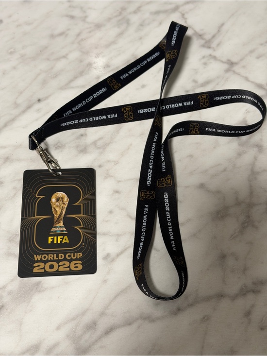 Fifa Other - FIFA World Cup 2026 Black & Gold Lanyard Badge Holder